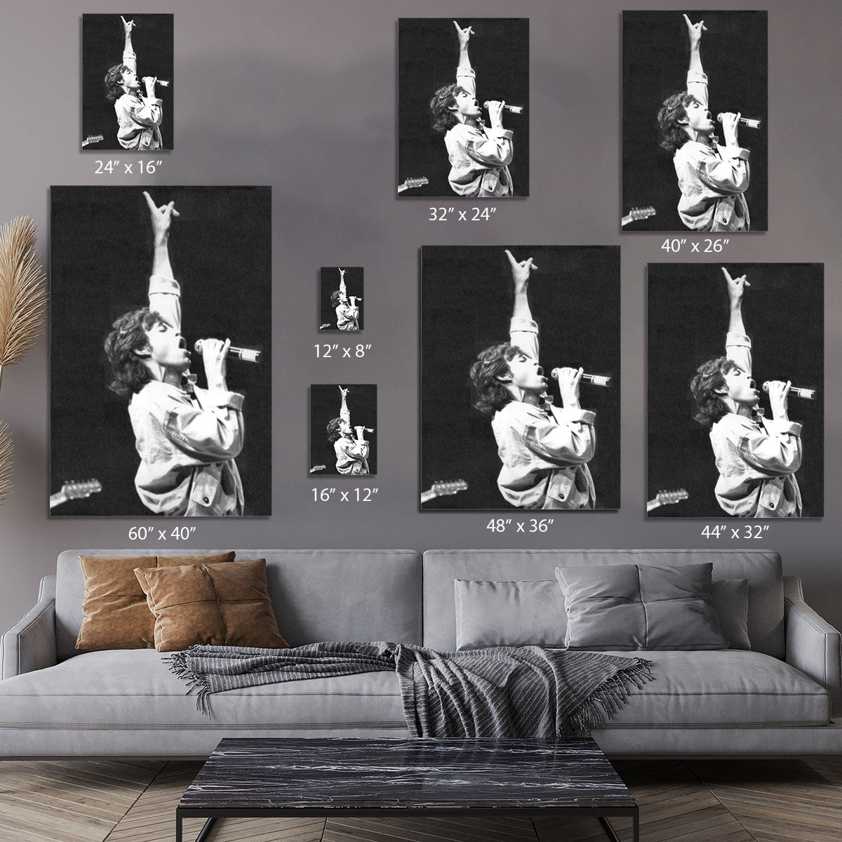 Mick Jagger in Glasgow Scotland Canvas Print or Poster - Canvas Art Rocks - 7