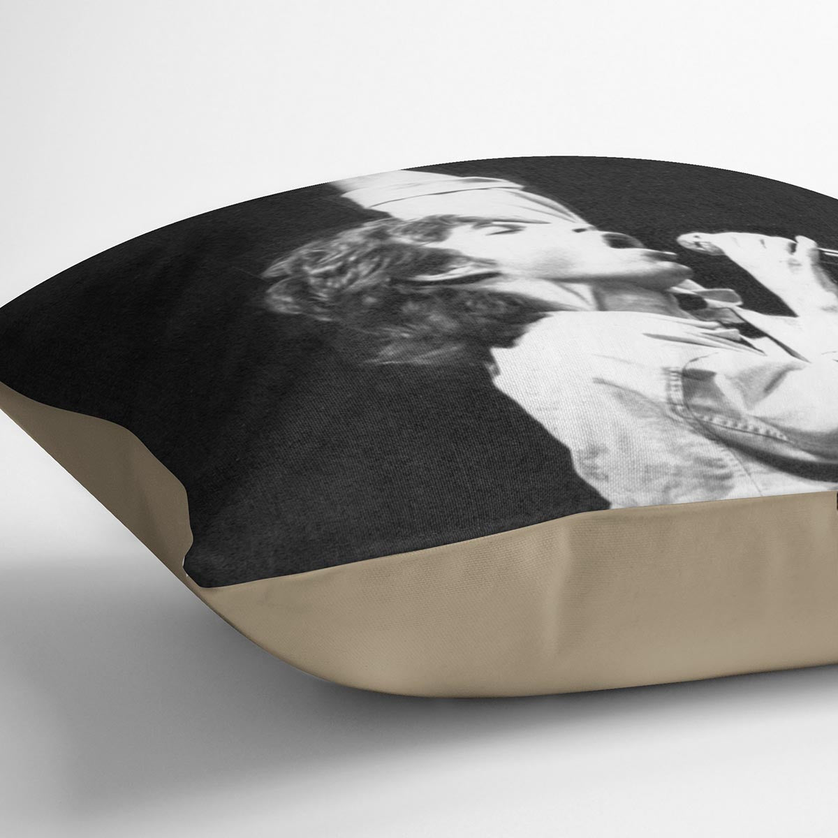 Mick Jagger in Glasgow Scotland Cushion
