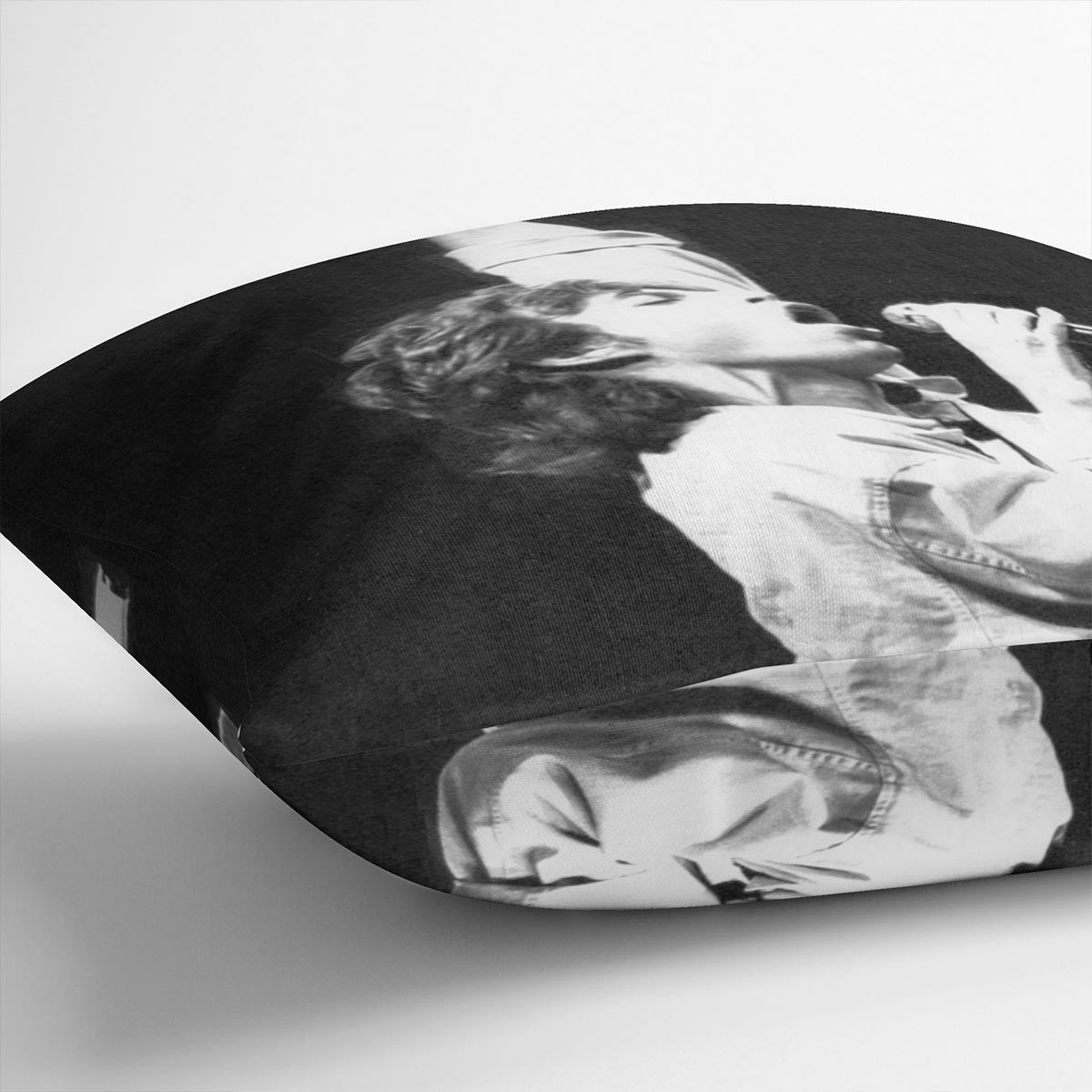 Mick Jagger in Glasgow Scotland Cushion