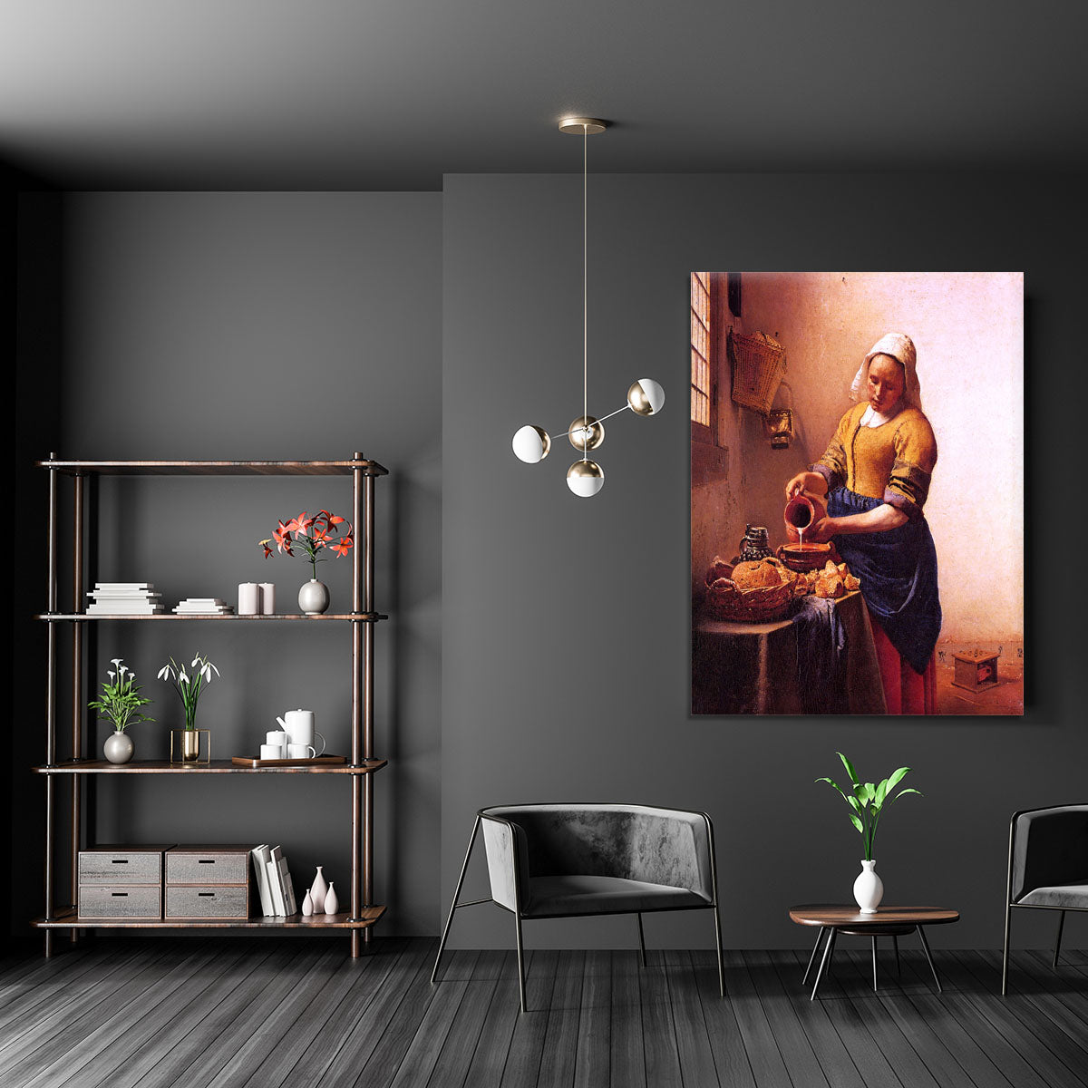 Milk maid by Vermeer Canvas Print or Poster - Canvas Art Rocks - 5