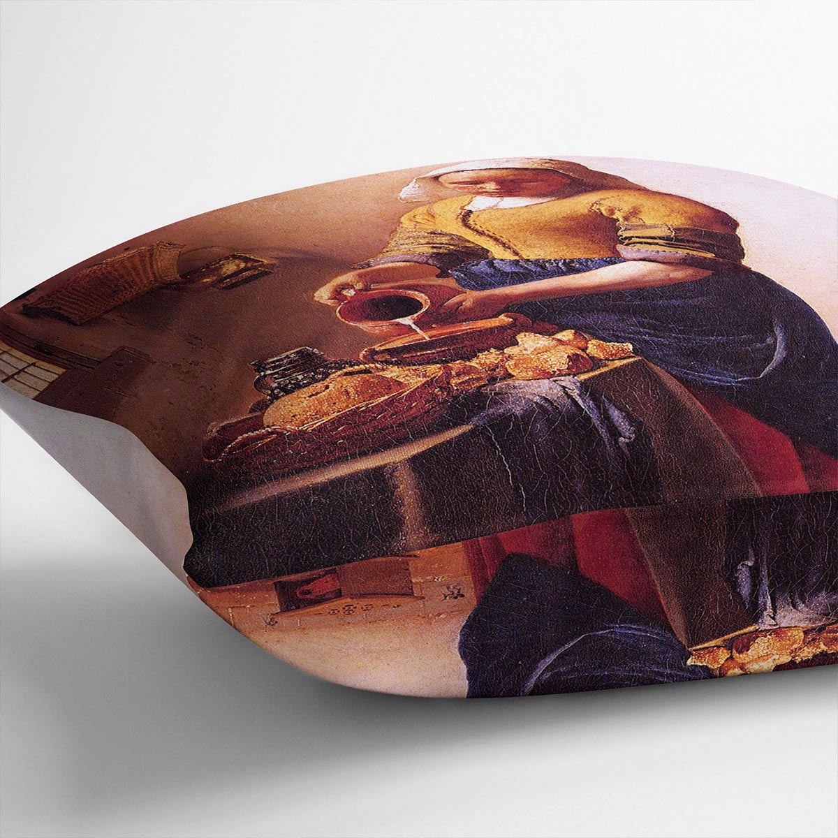 Milk maid by Vermeer Cushion