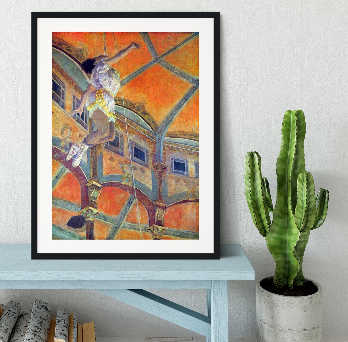 Miss Lala in Circus Fernando by Degas Framed Print - Canvas Art Rocks - 1