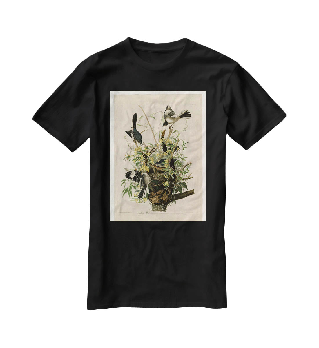 Mocking Bird by Audubon T-Shirt - Canvas Art Rocks - 1
