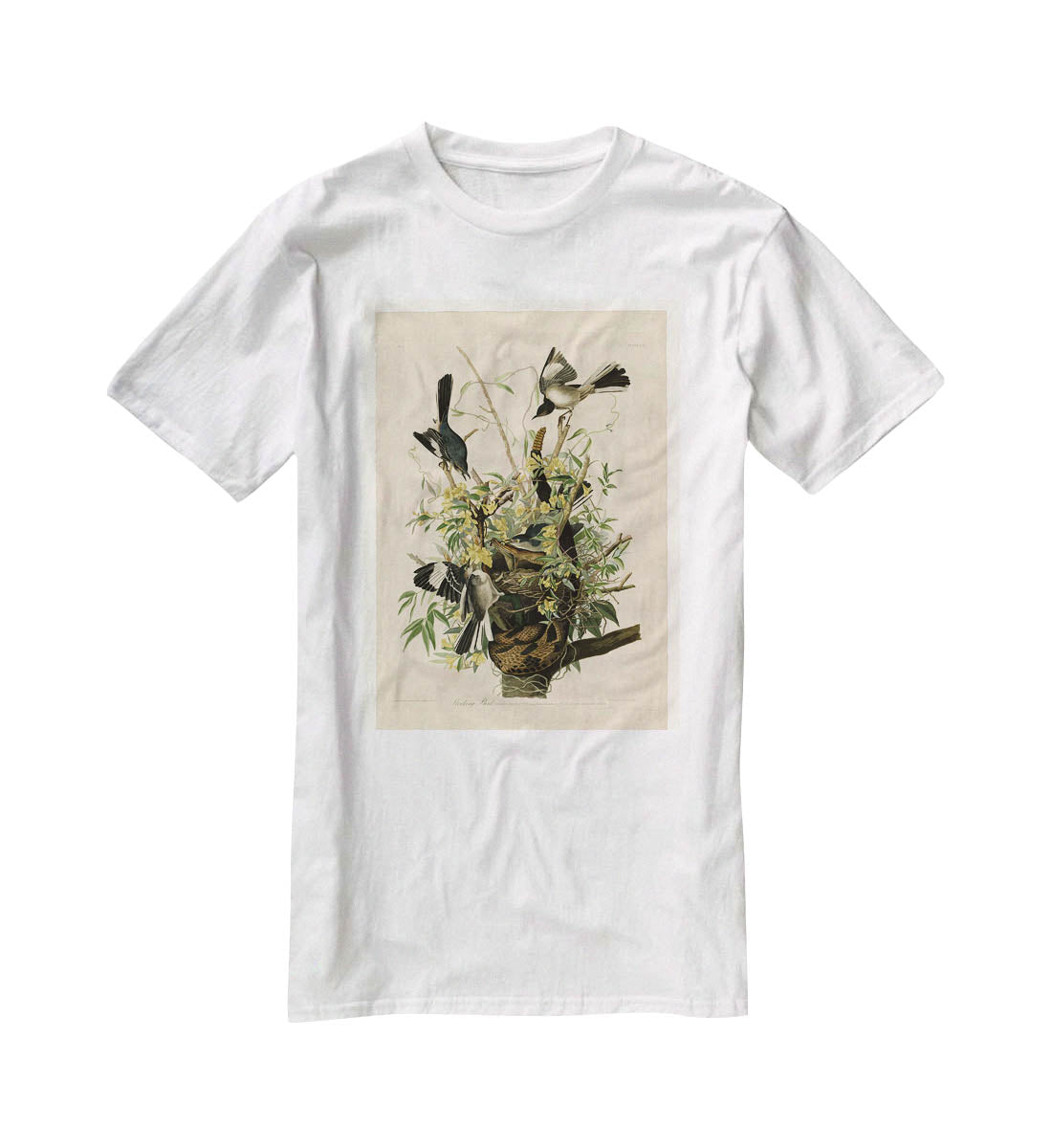 Mocking Bird by Audubon T-Shirt - Canvas Art Rocks - 5