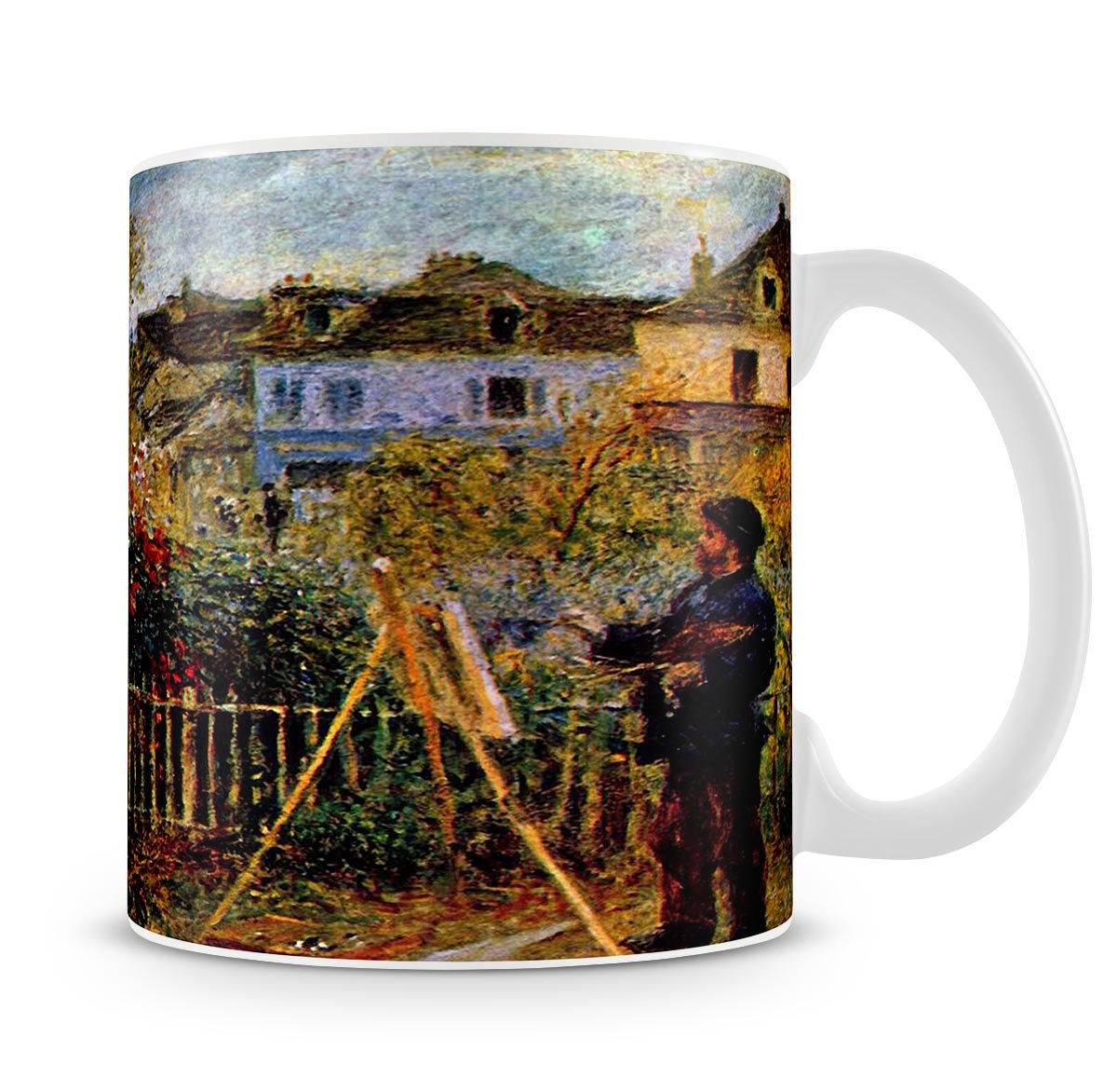 Monet painting in his garden in Argenteuil Mug - Canvas Art Rocks - 4