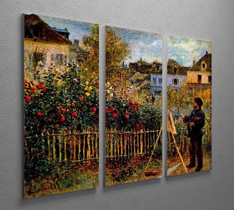 Monet painting in his garden in Argenteuil Split Panel Canvas Print - Canvas Art Rocks - 4