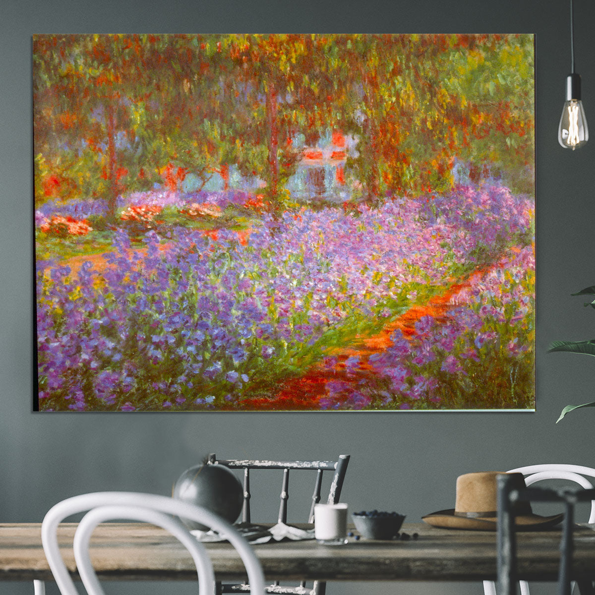Monet's Garden by Monet Canvas Print or Poster - Canvas Art Rocks - 3