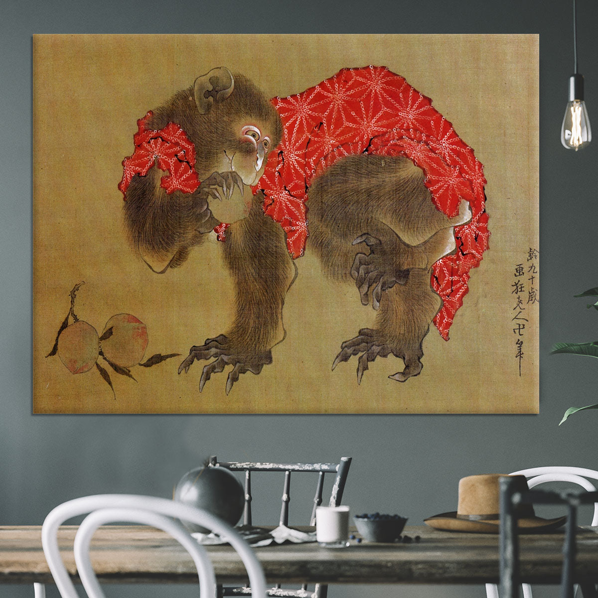 Monkey by Hokusai Canvas Print or Poster - Canvas Art Rocks - 3