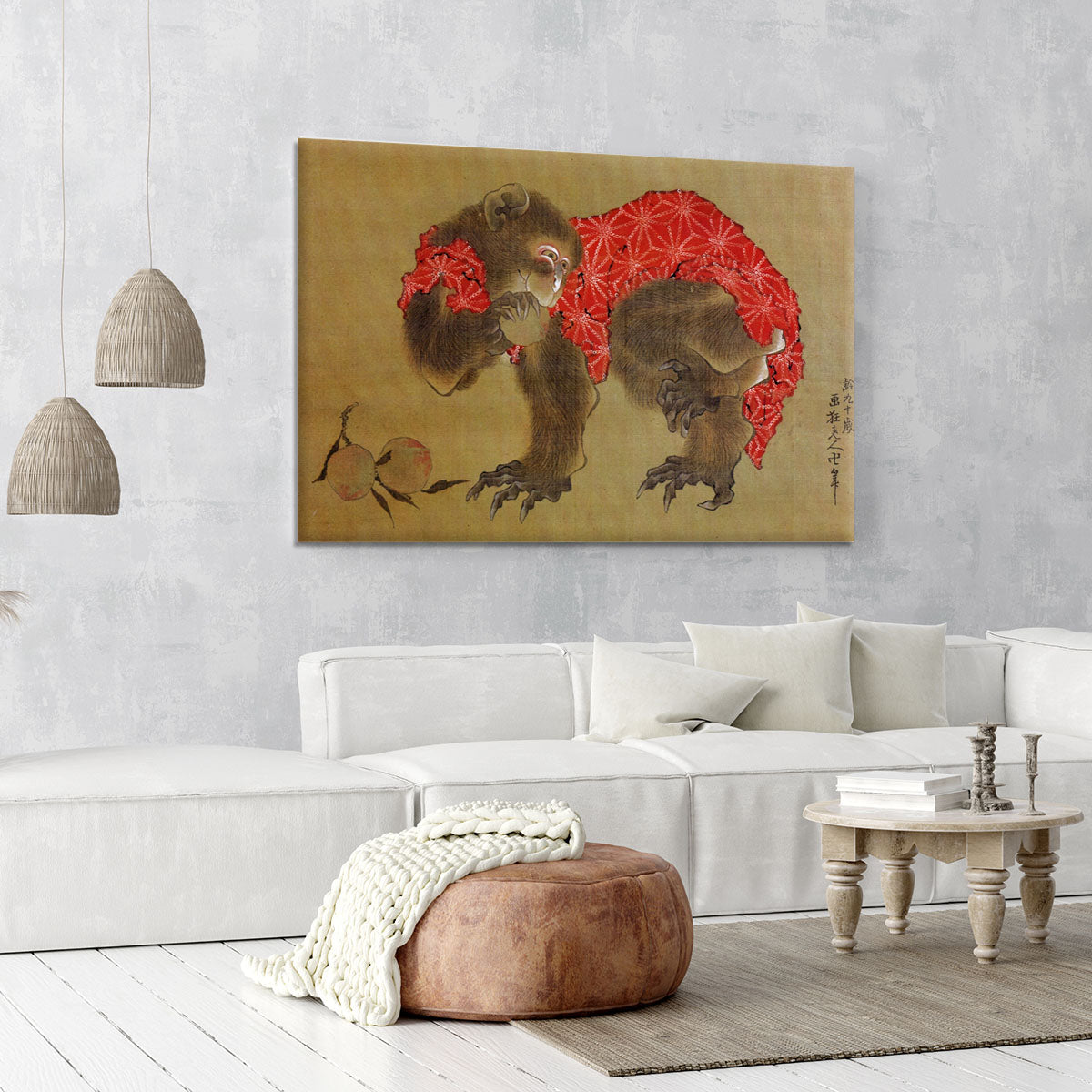 Monkey by Hokusai Canvas Print or Poster - Canvas Art Rocks - 6