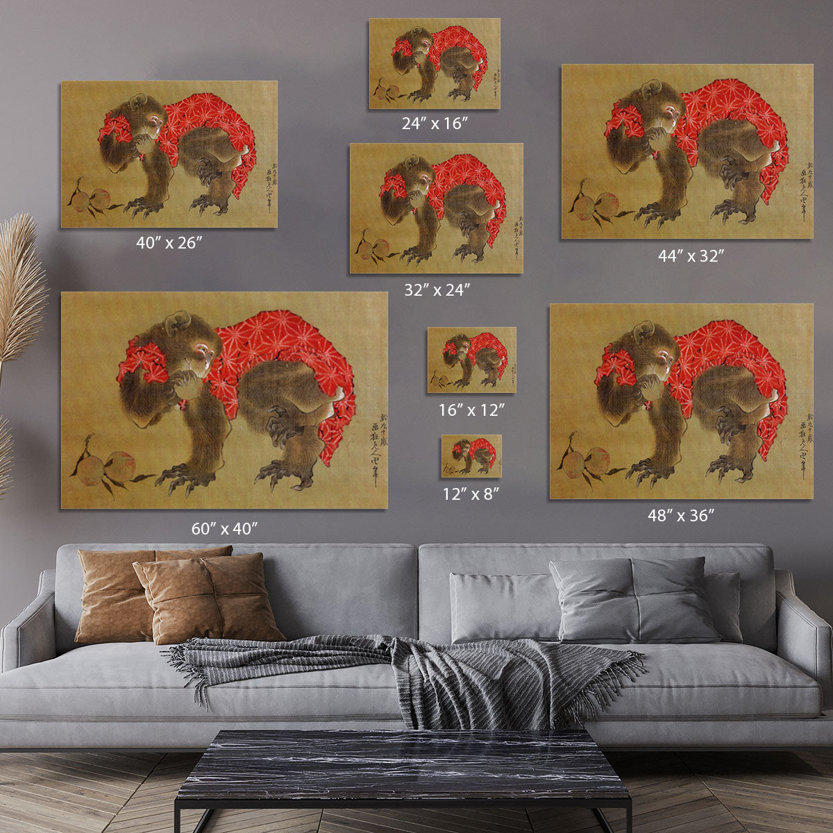 Monkey by Hokusai Canvas Print or Poster - Canvas Art Rocks - 7