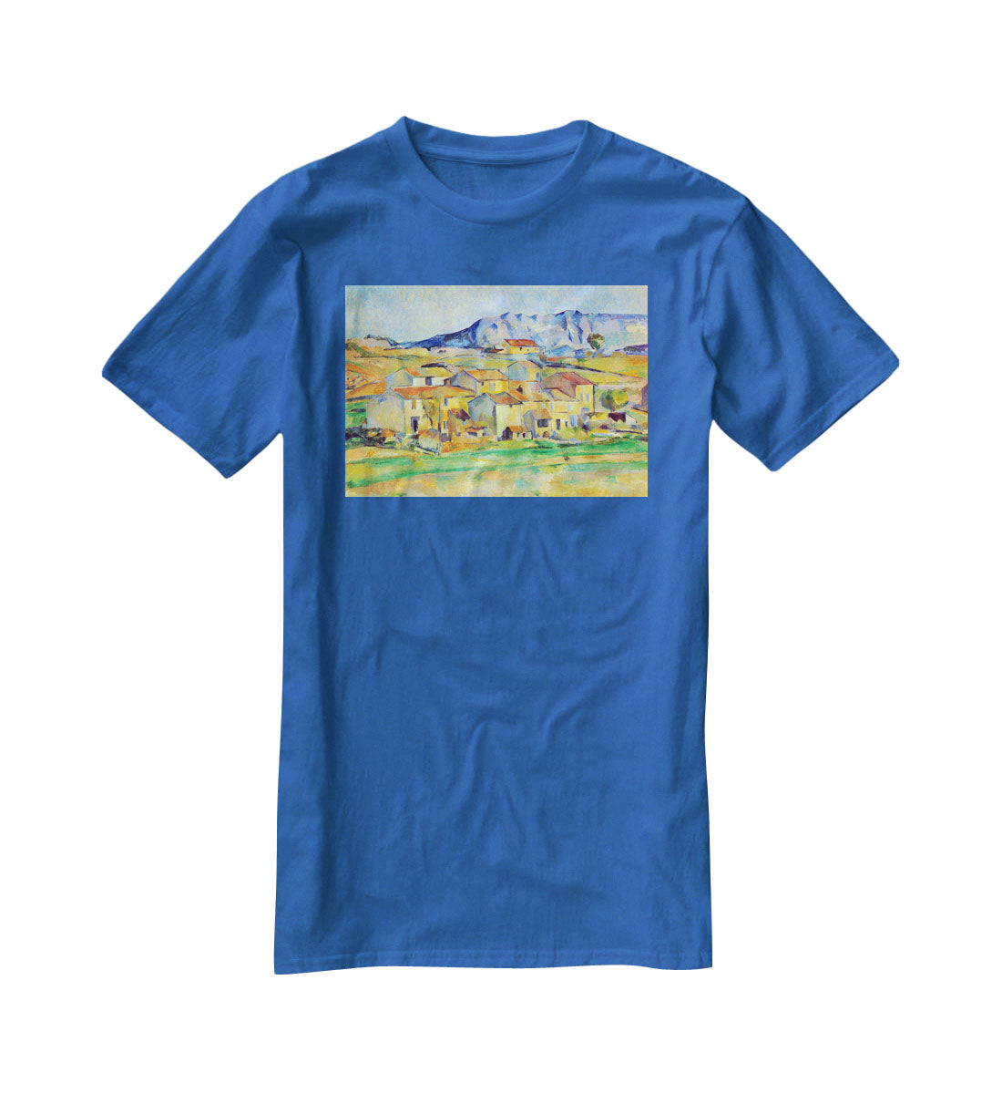 Montaigne Sainte-Victoire from the environment beu Gardanne of view by Cezanne T-Shirt - Canvas Art Rocks - 2