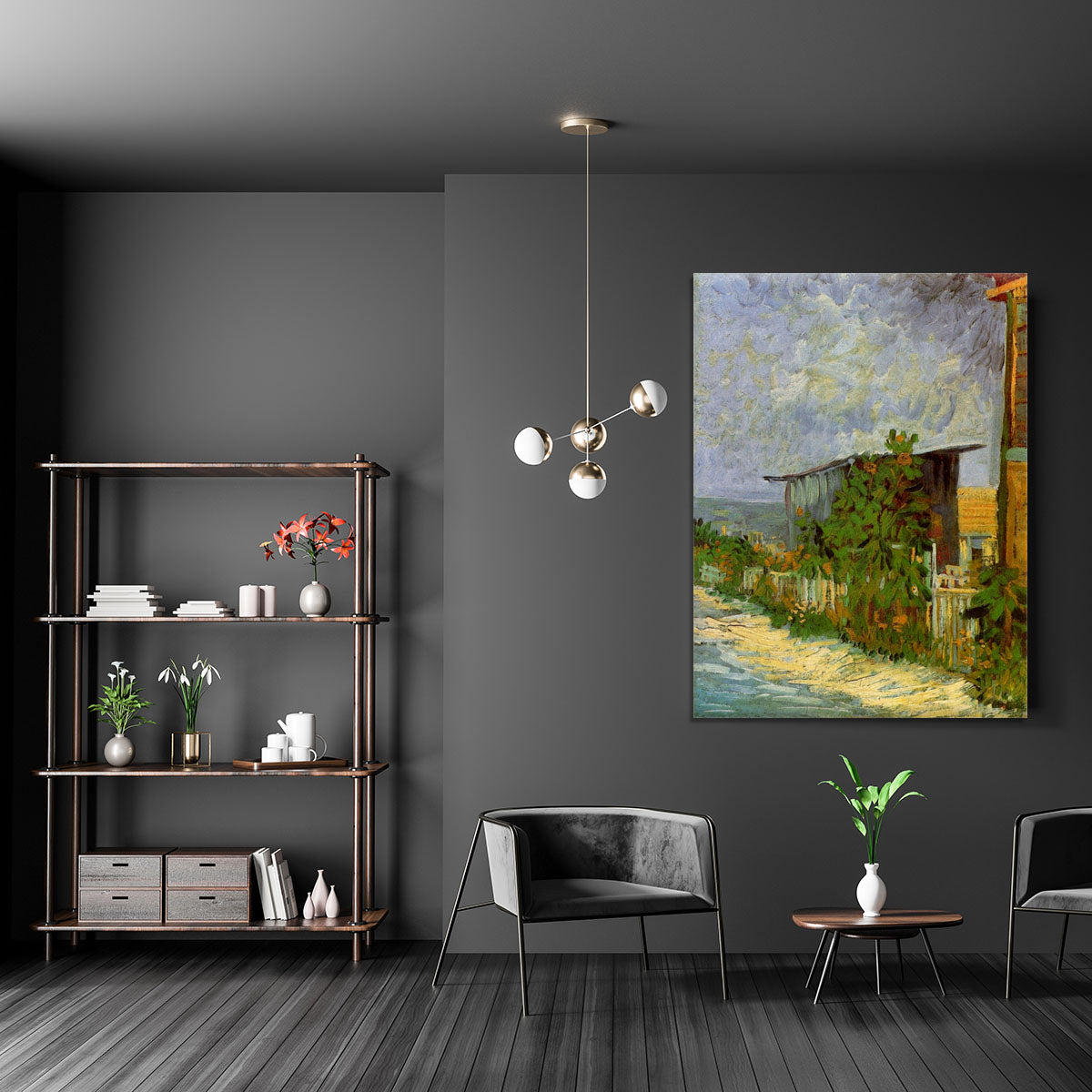 Montmartre Path with Sunflowers by Van Gogh Canvas Print or Poster - Canvas Art Rocks - 5