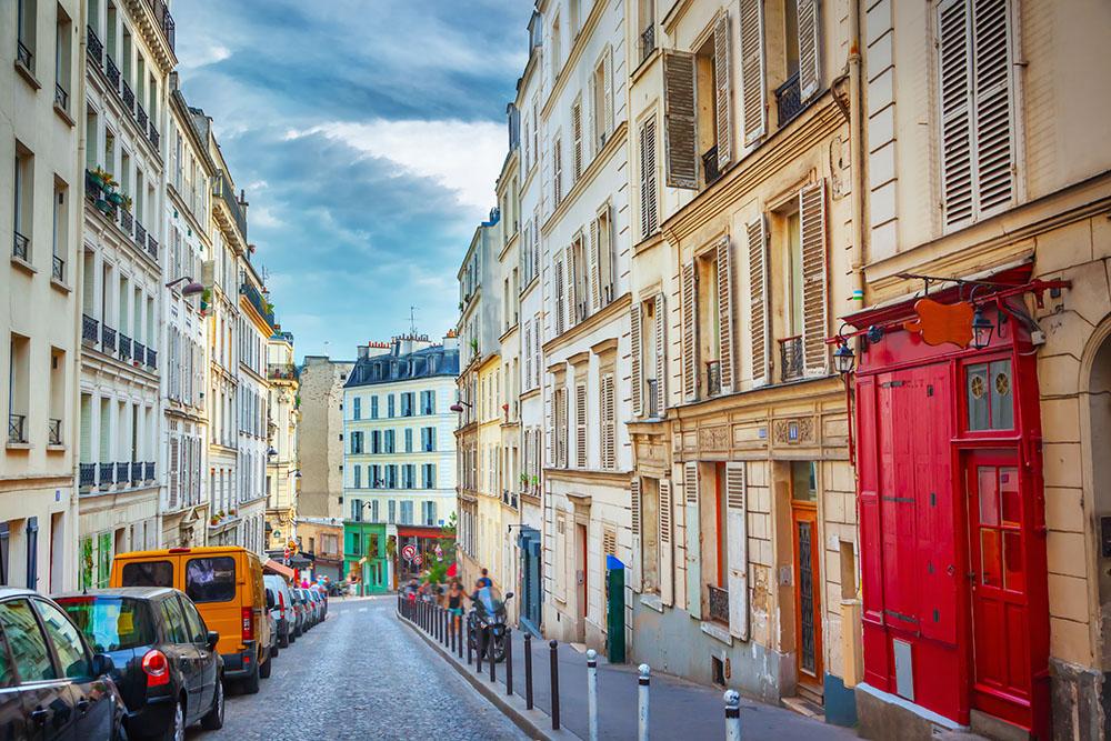 Montmartre in Paris Wall Mural Wallpaper - Canvas Art Rocks - 1