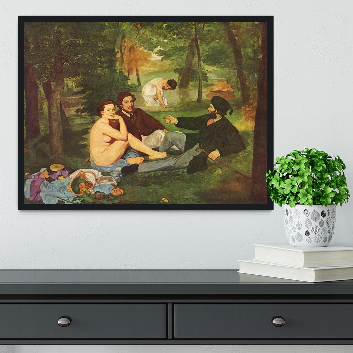 Morning Break by Manet Framed Print - Canvas Art Rocks - 2