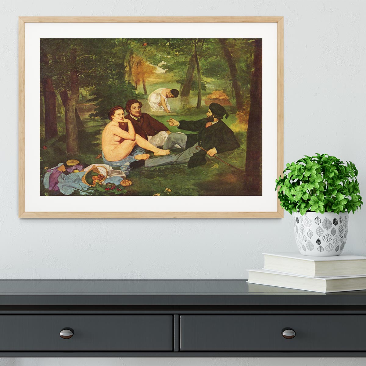 Morning Break by Manet Framed Print - Canvas Art Rocks - 3