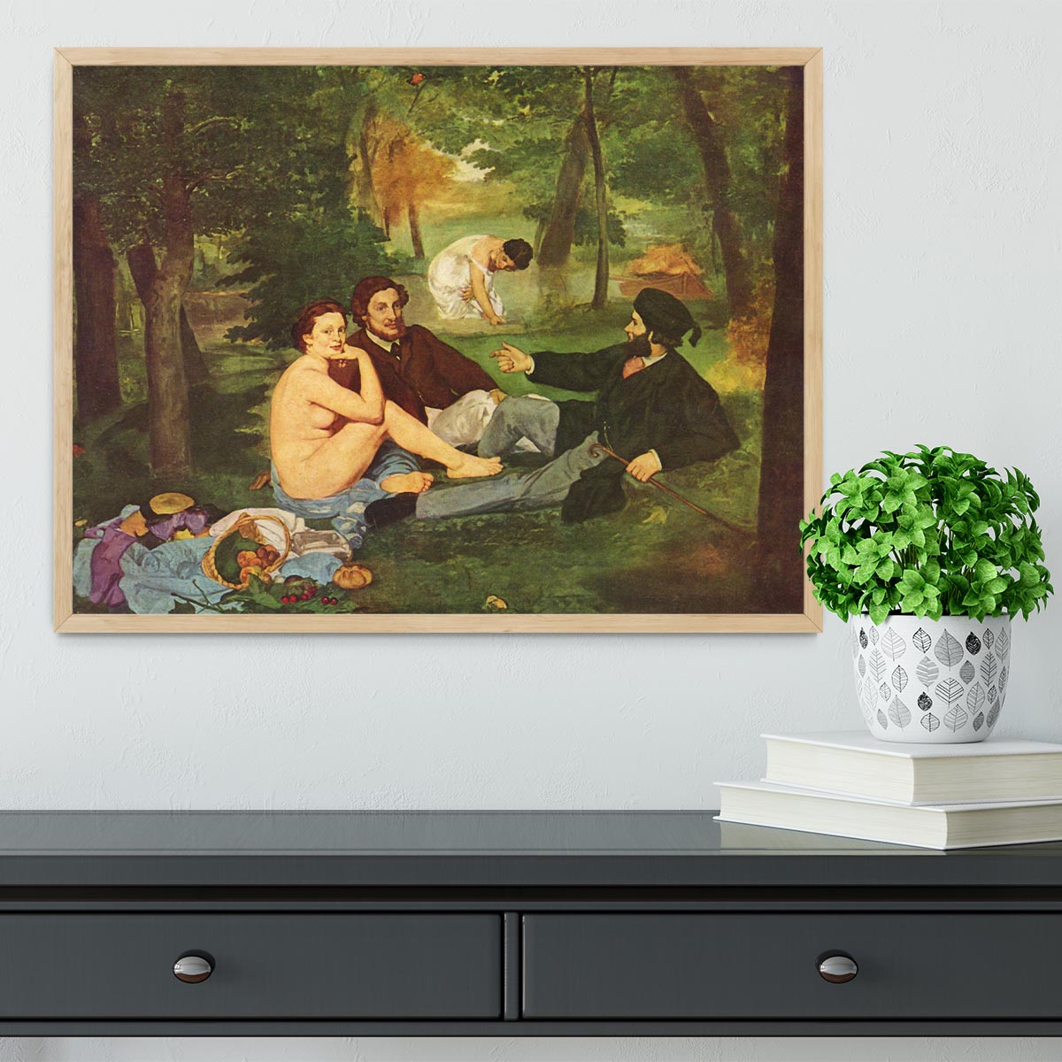 Morning Break by Manet Framed Print - Canvas Art Rocks - 4