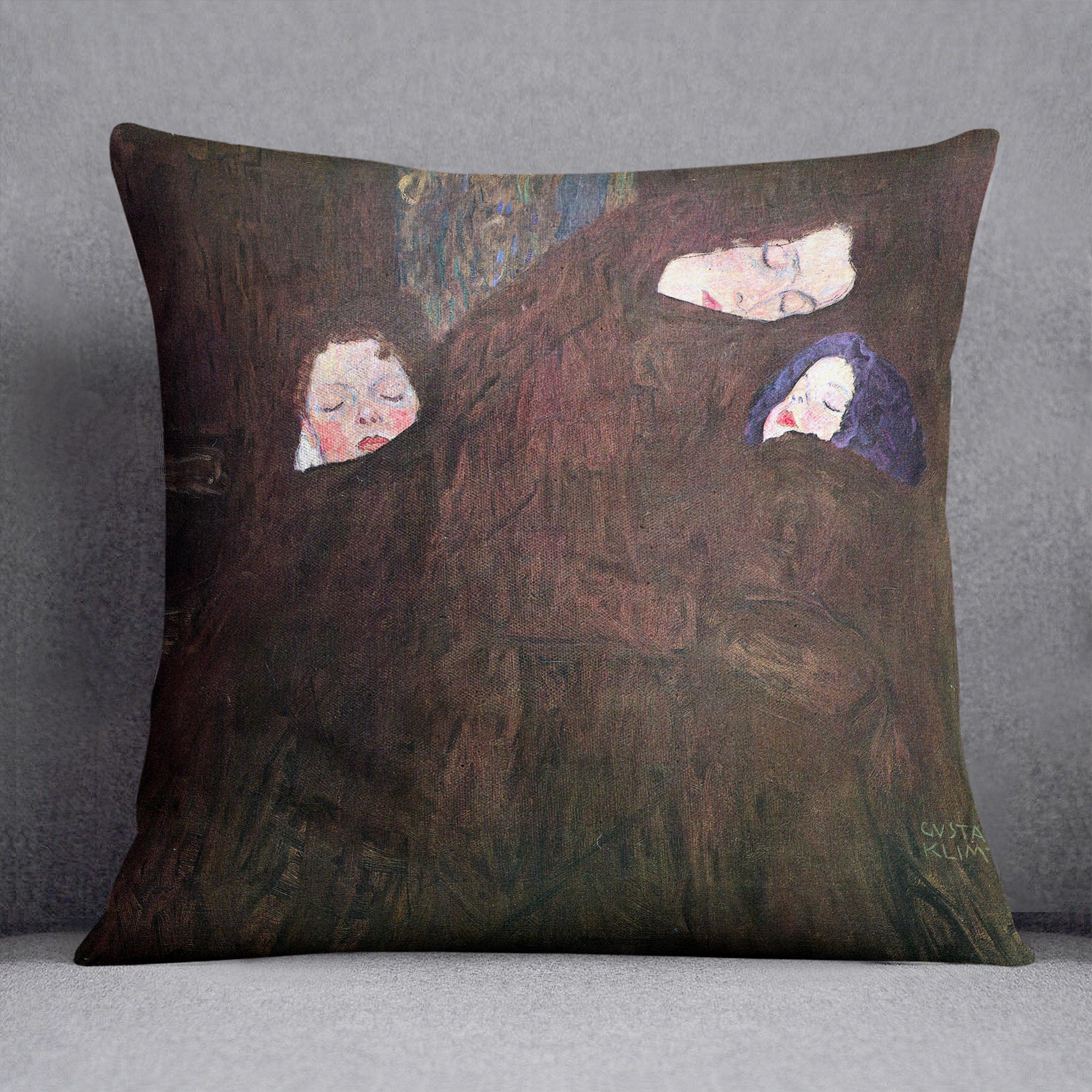 Mother with Children by Klimt Cushion