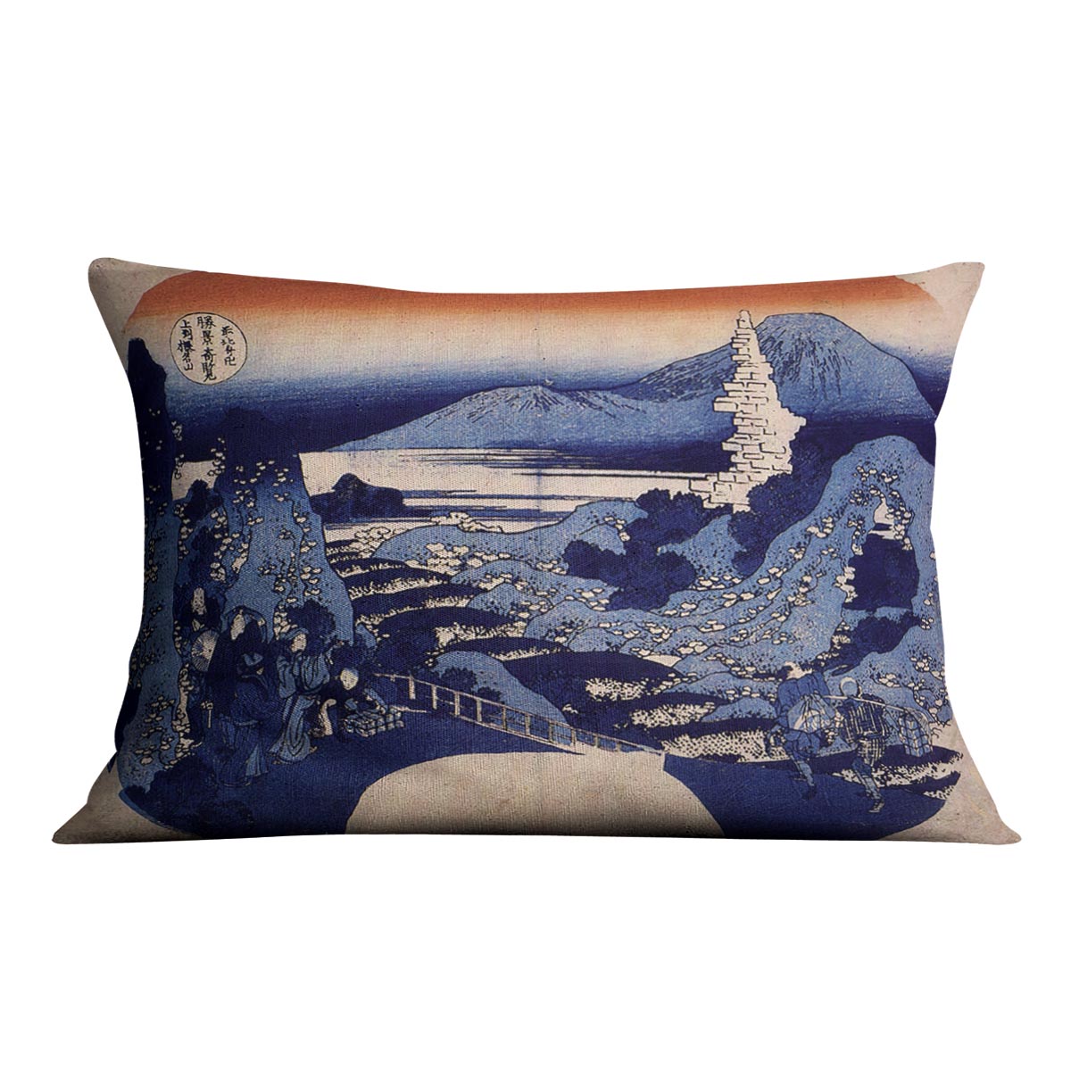 Mount Haruna by Hokusai Cushion