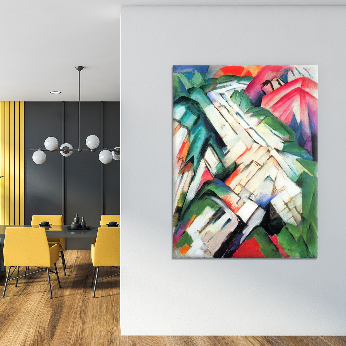 Mountains Landscape by Franz Marc Canvas Print or Poster - Canvas Art Rocks - 4