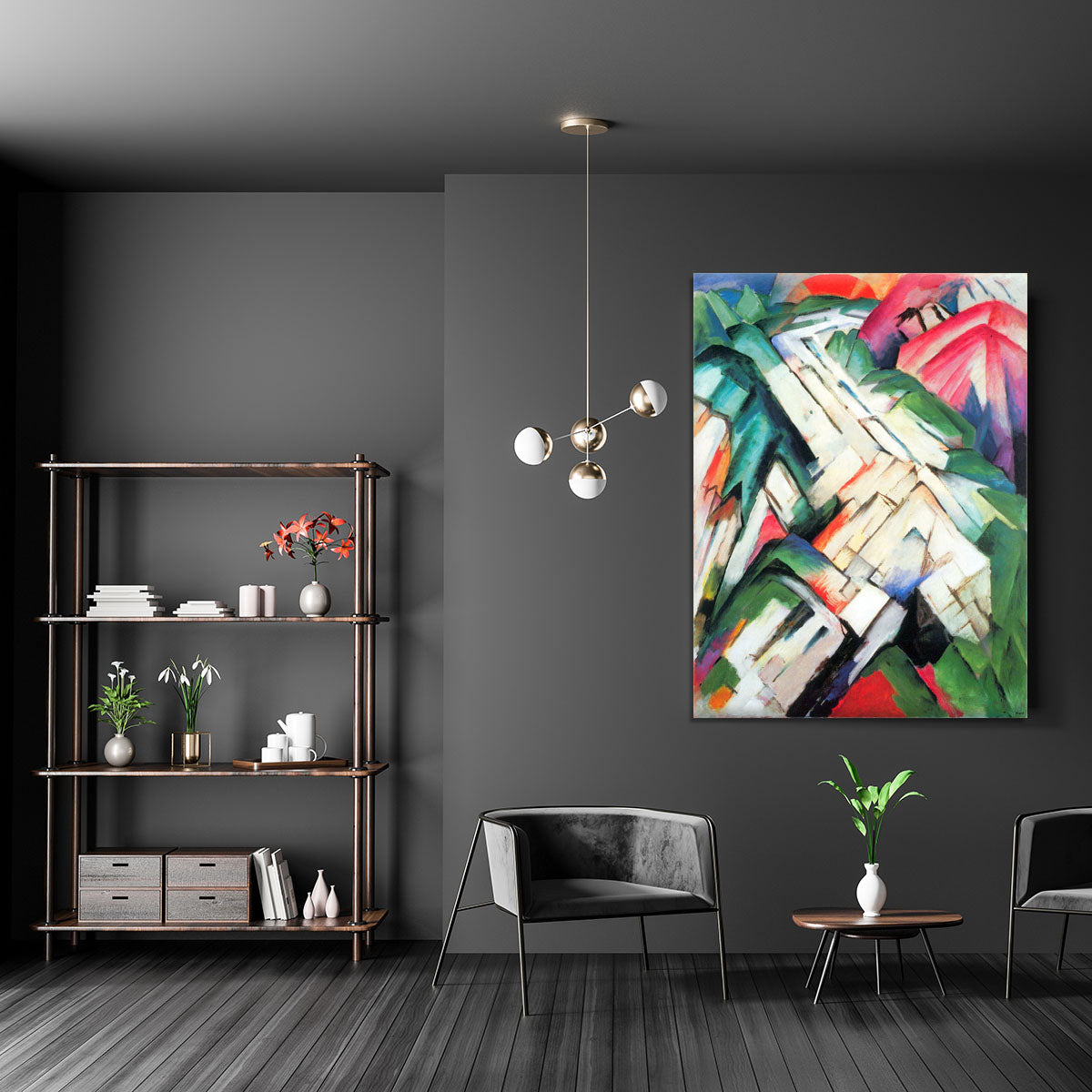 Mountains Landscape by Franz Marc Canvas Print or Poster - Canvas Art Rocks - 5