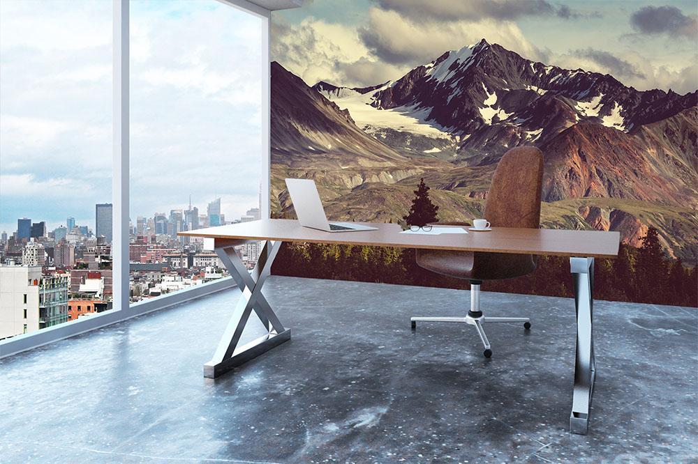 Mountains in Alaska Wall Mural Wallpaper - Canvas Art Rocks - 3