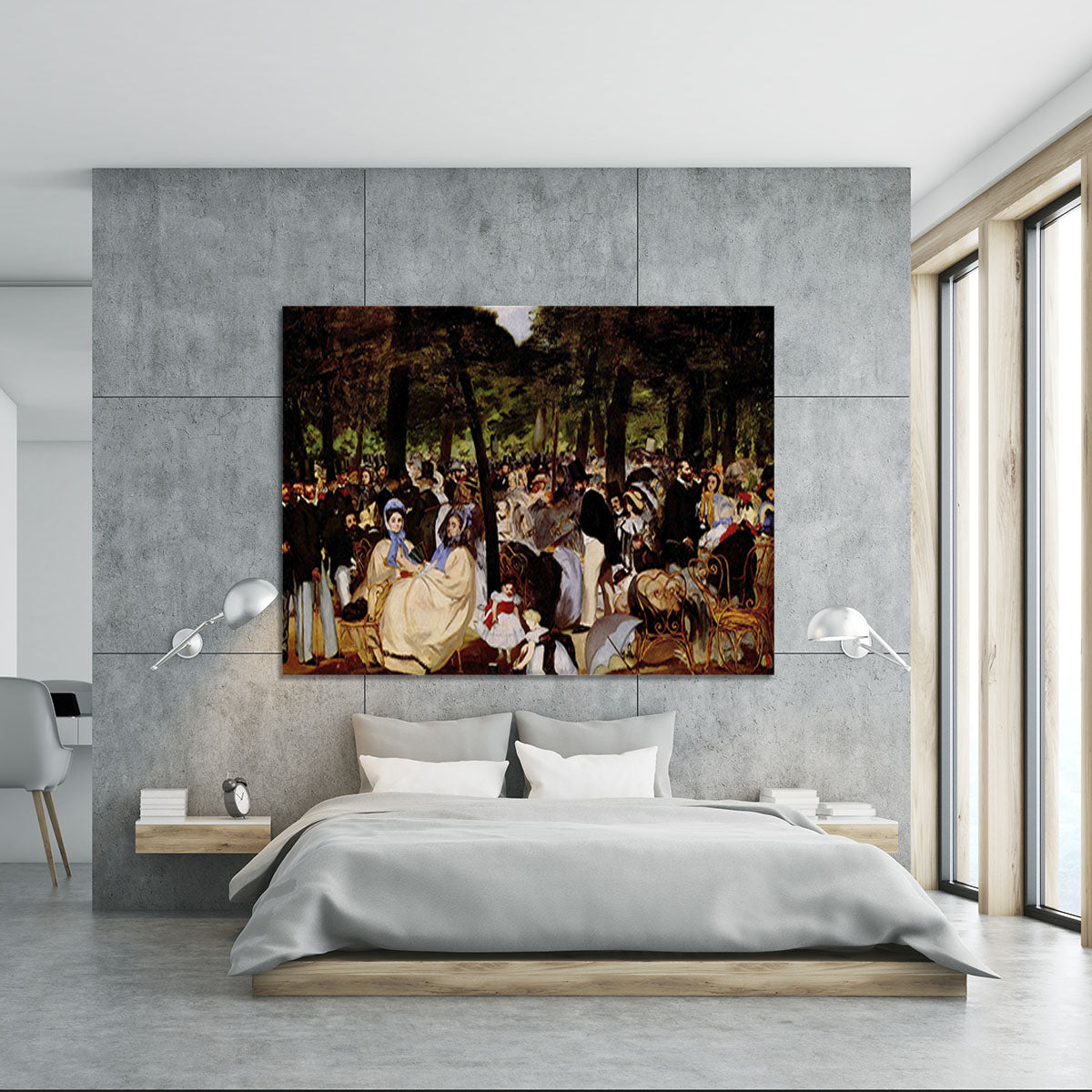 Music in Tuilerie Garden by Manet Canvas Print or Poster - Canvas Art Rocks - 5