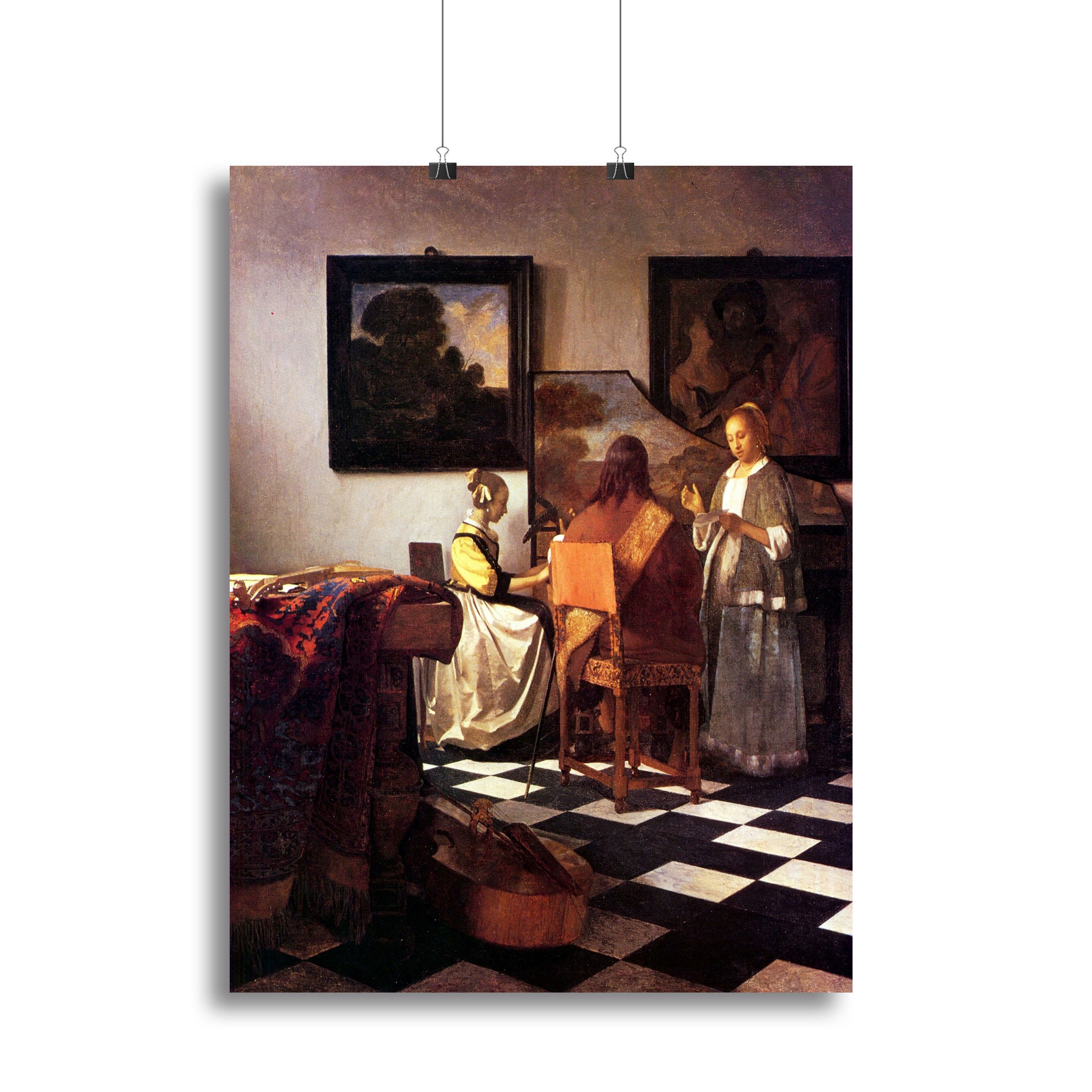 Musical Trio by Vermeer Canvas Print or Poster - Canvas Art Rocks - 2