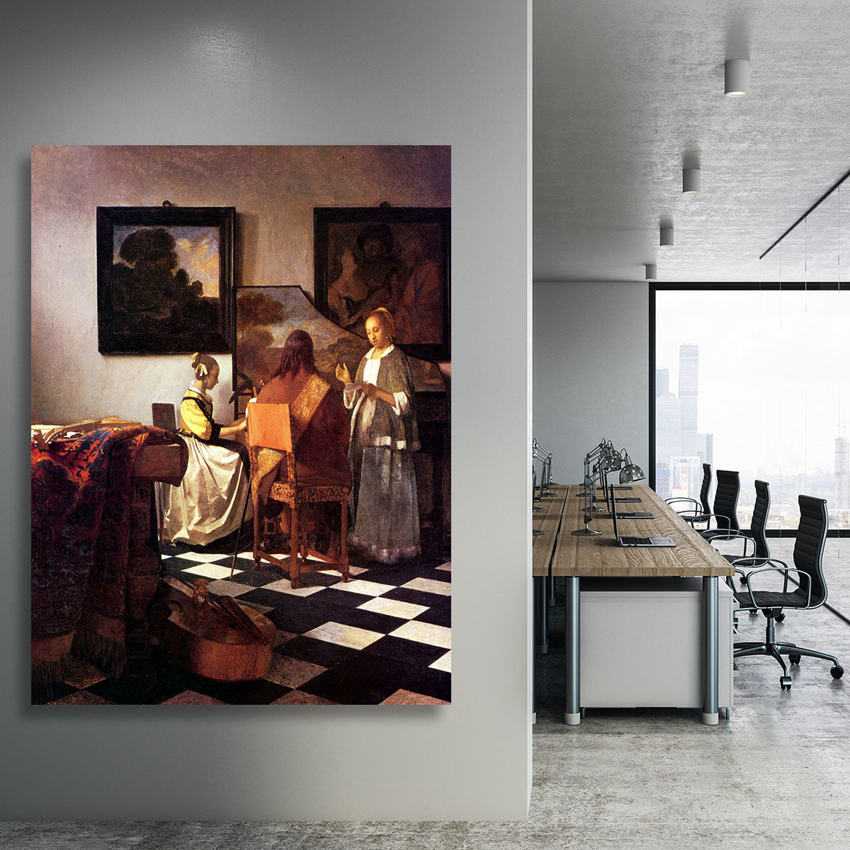 Musical Trio by Vermeer Canvas Print or Poster - Canvas Art Rocks - 3