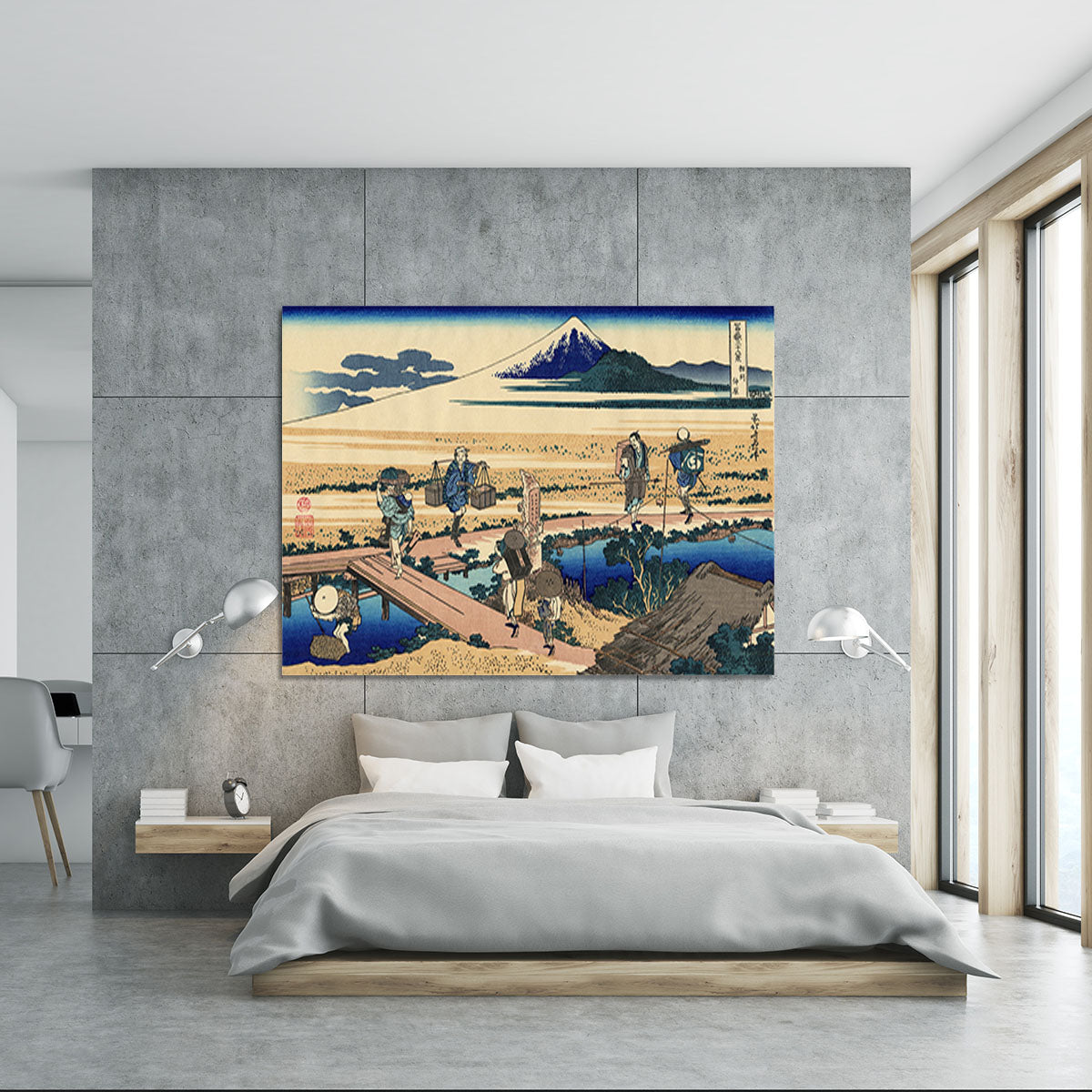 Nakahara in the Sagami province by Hokusai Canvas Print or Poster - Canvas Art Rocks - 5