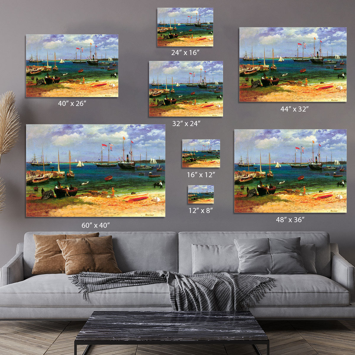 Nassau port by Bierstadt Canvas Print or Poster - Canvas Art Rocks - 7