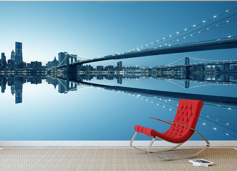 New York City Manhattan skyline panorama Wall Mural Wallpaper Canvas