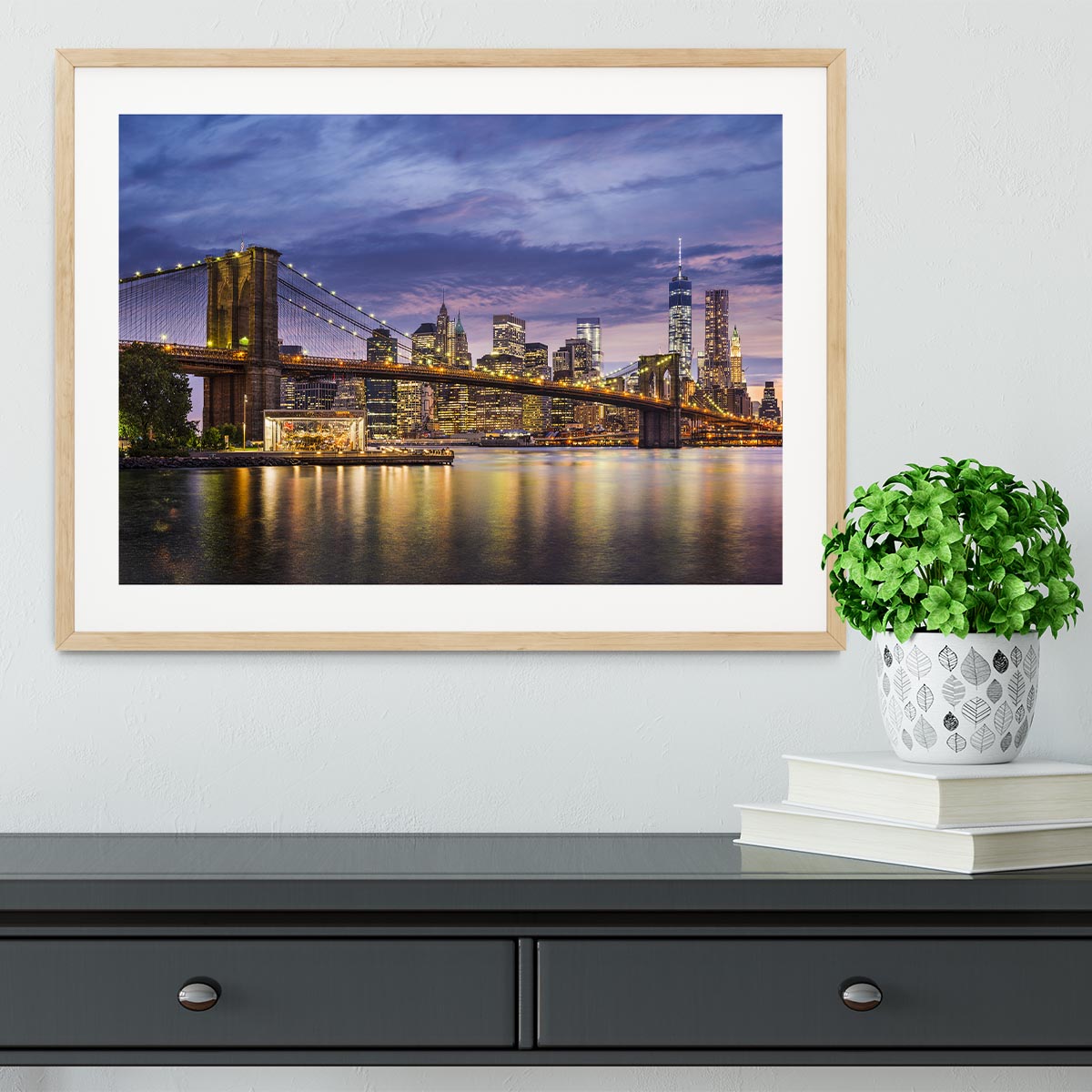 New York City at twilight Framed Print - Canvas Art Rocks - 3