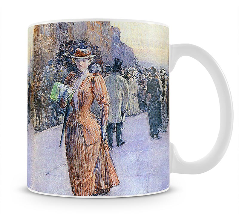 New York street scene by Hassam Mug - Canvas Art Rocks - 1