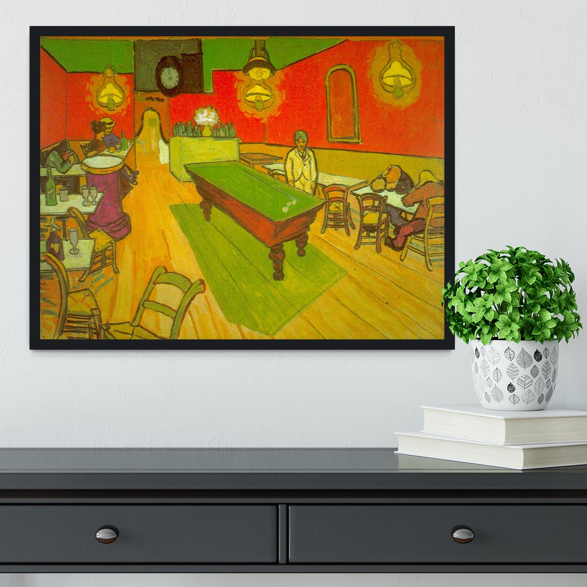Night Cafe 2 Framed Print - Canvas Art Rocks - 2