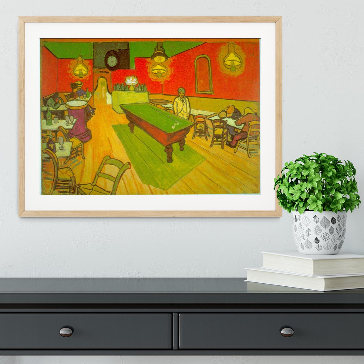 Night Cafe 2 Framed Print - Canvas Art Rocks - 3