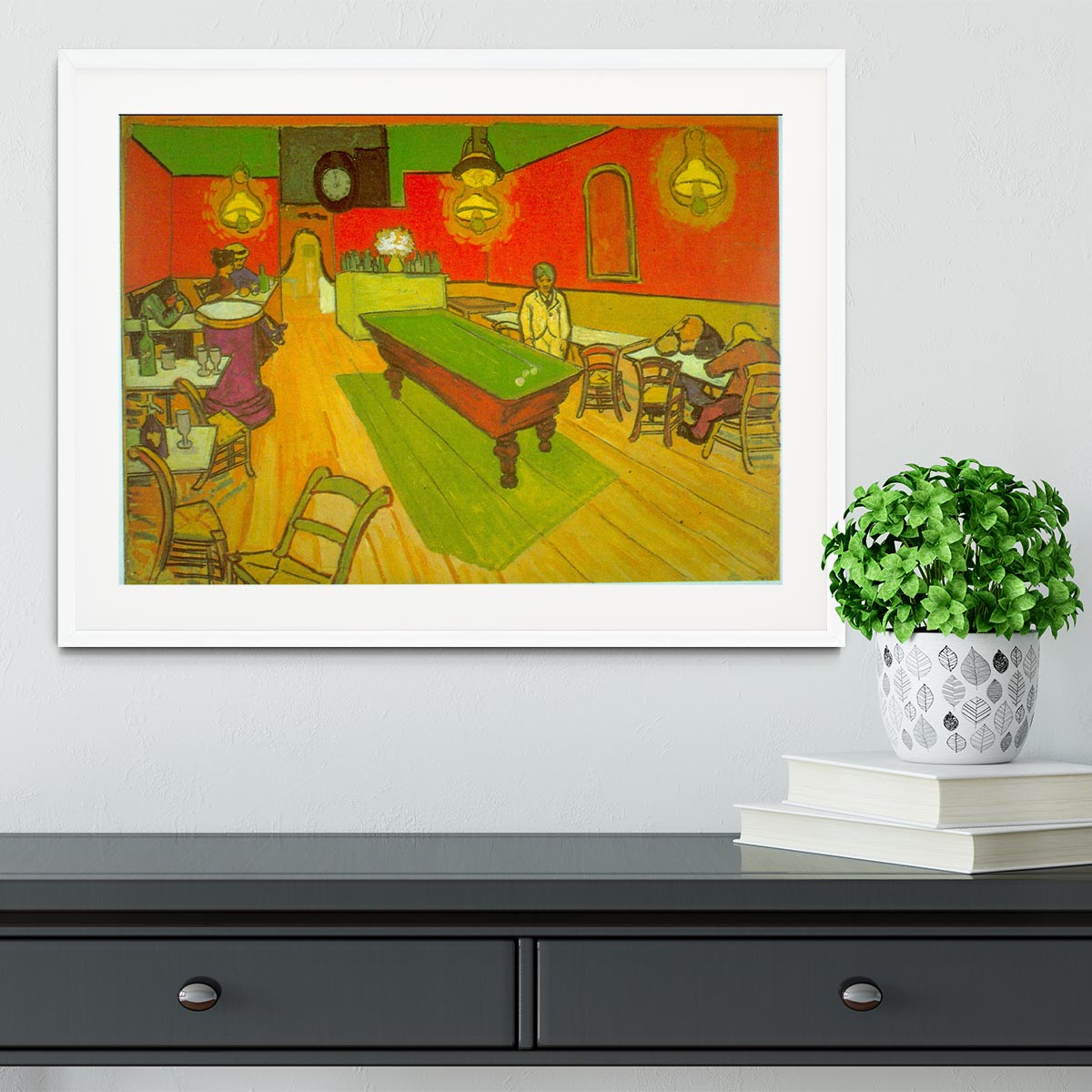 Night Cafe 2 Framed Print - Canvas Art Rocks - 5