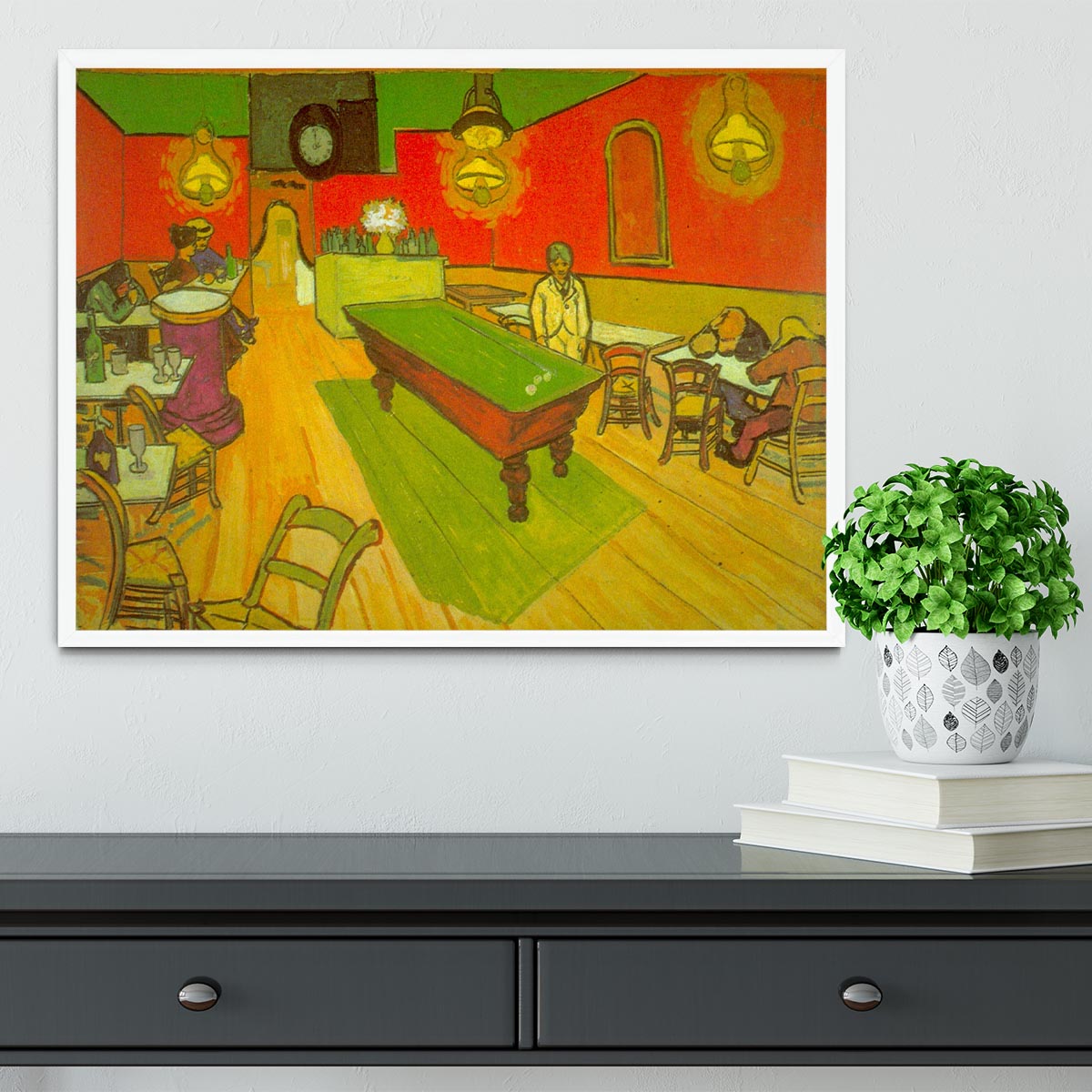 Night Cafe 2 Framed Print - Canvas Art Rocks -6