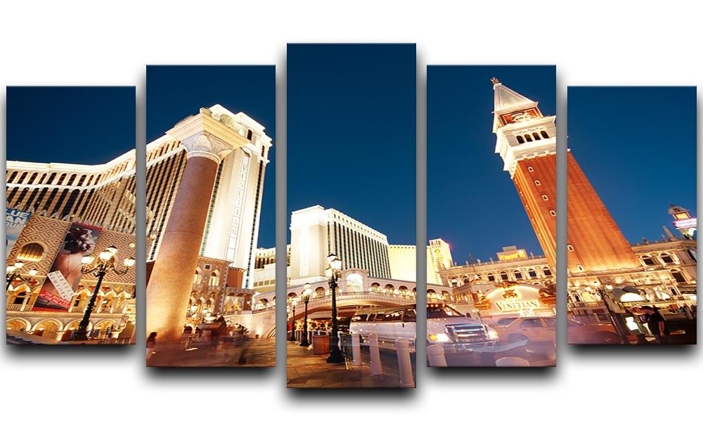 Night scenes from Las Vegas 5 Split Panel Canvas  - Canvas Art Rocks - 1