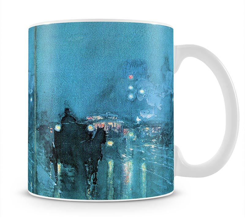 Nocturne Railway Crossing Chicago by Hassam Mug - Canvas Art Rocks - 1