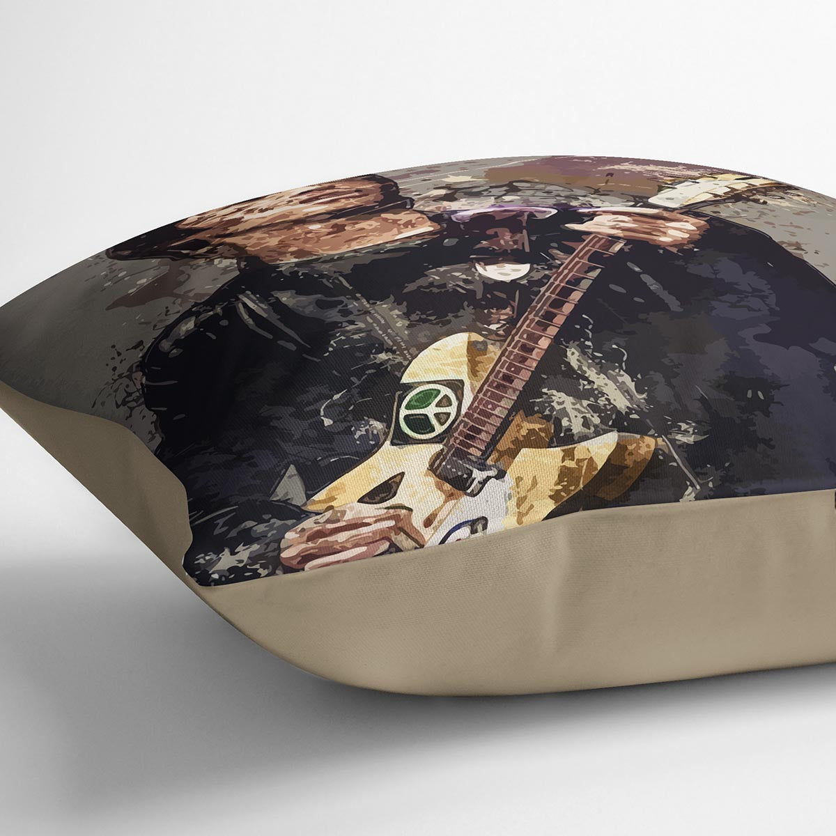 Noel Gallagher Paint Splatter Cushion