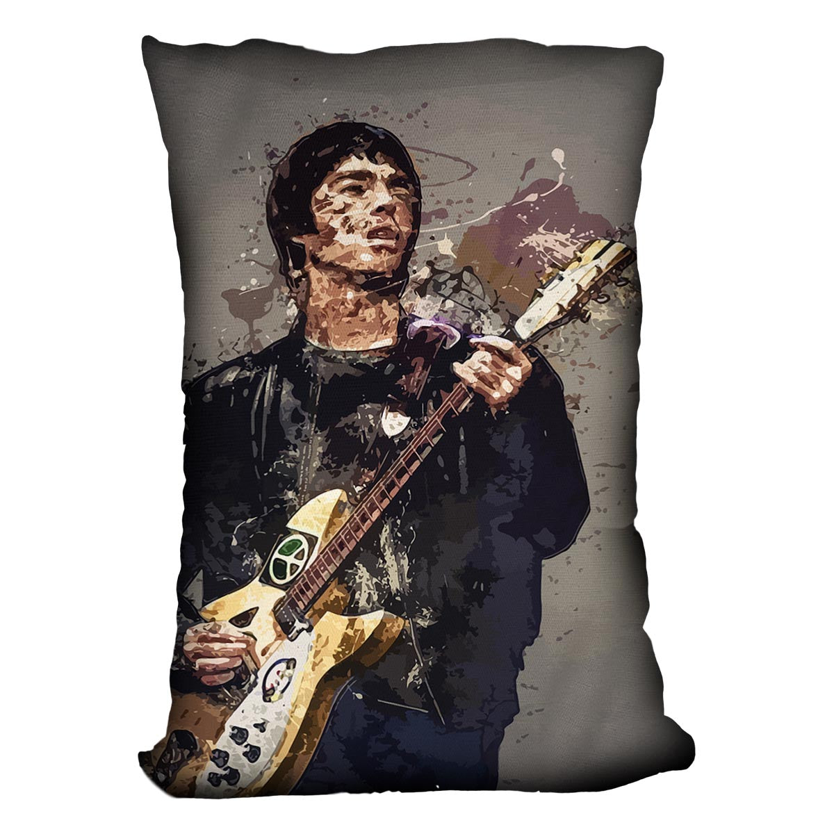 Noel Gallagher Paint Splatter Cushion