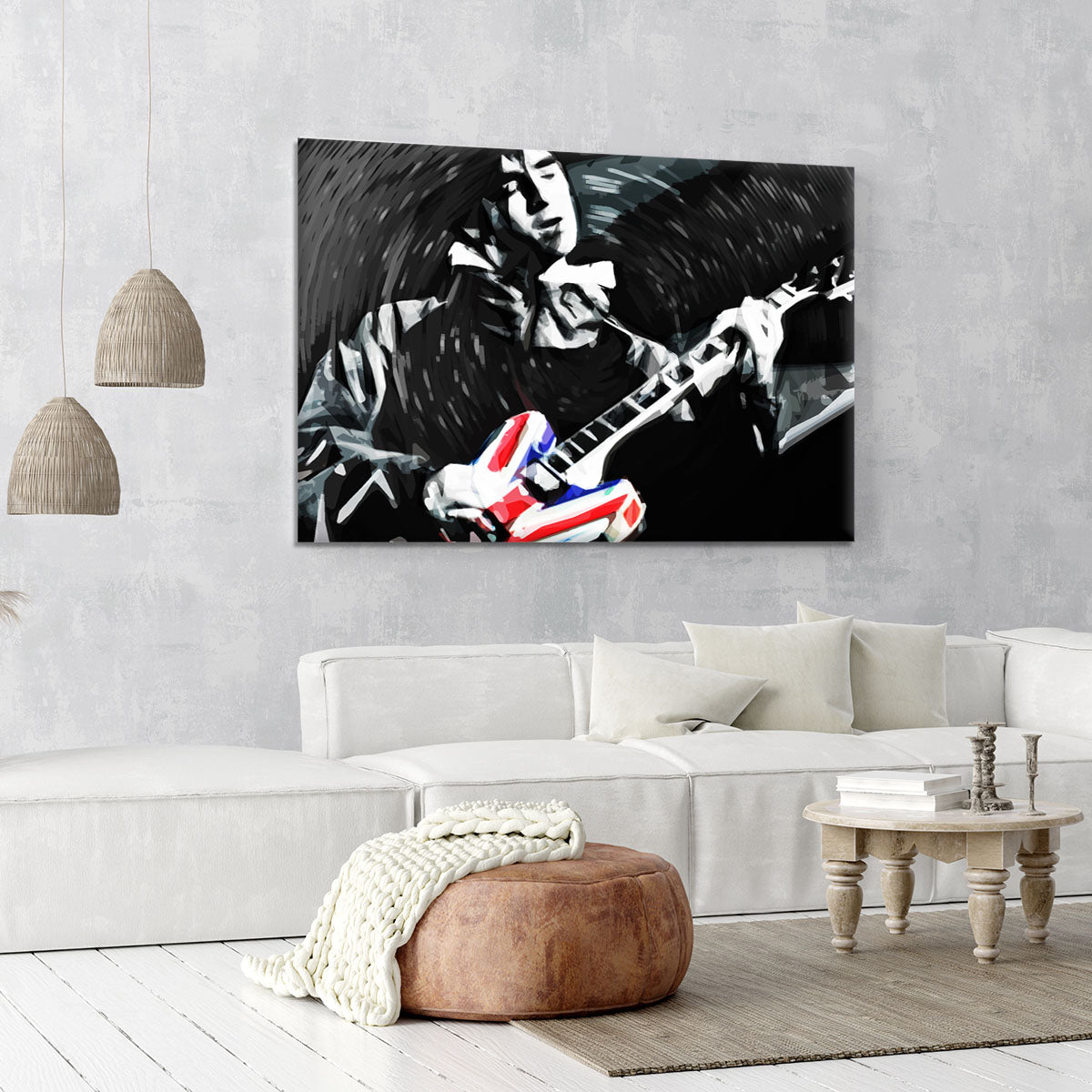 Noel Gallagher Union Jack Guitar Canvas Print or Poster - Canvas Art Rocks - 6