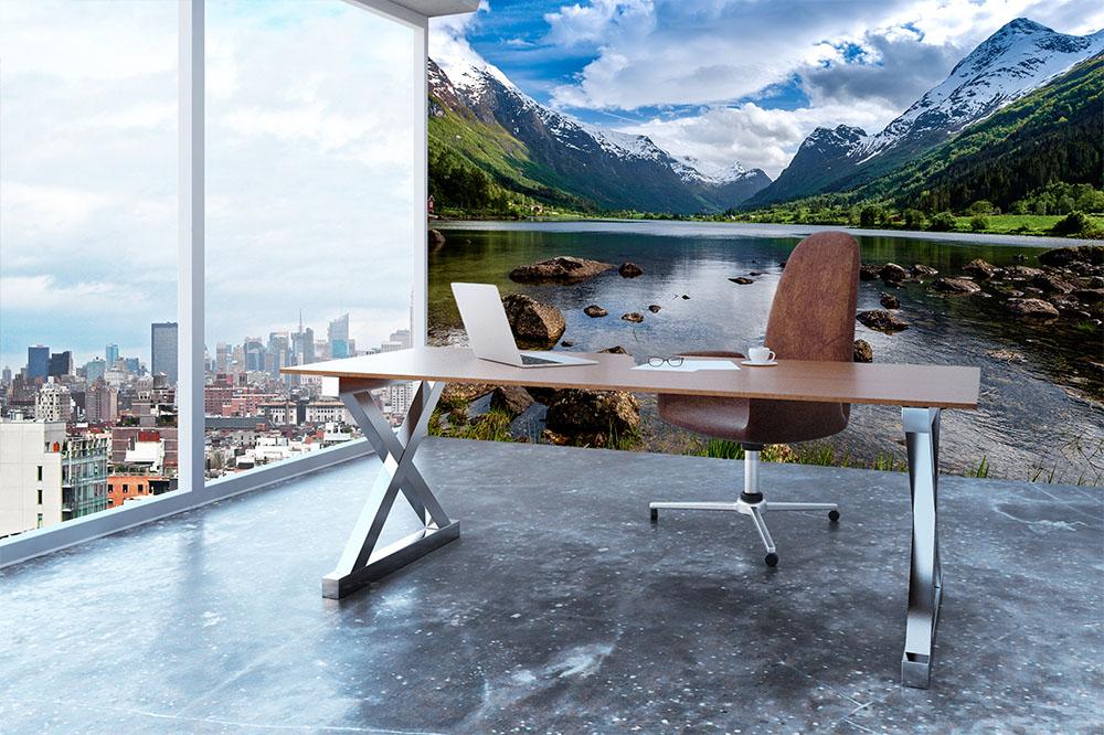 Norway natural landscape Wall Mural Wallpaper - Canvas Art Rocks - 3