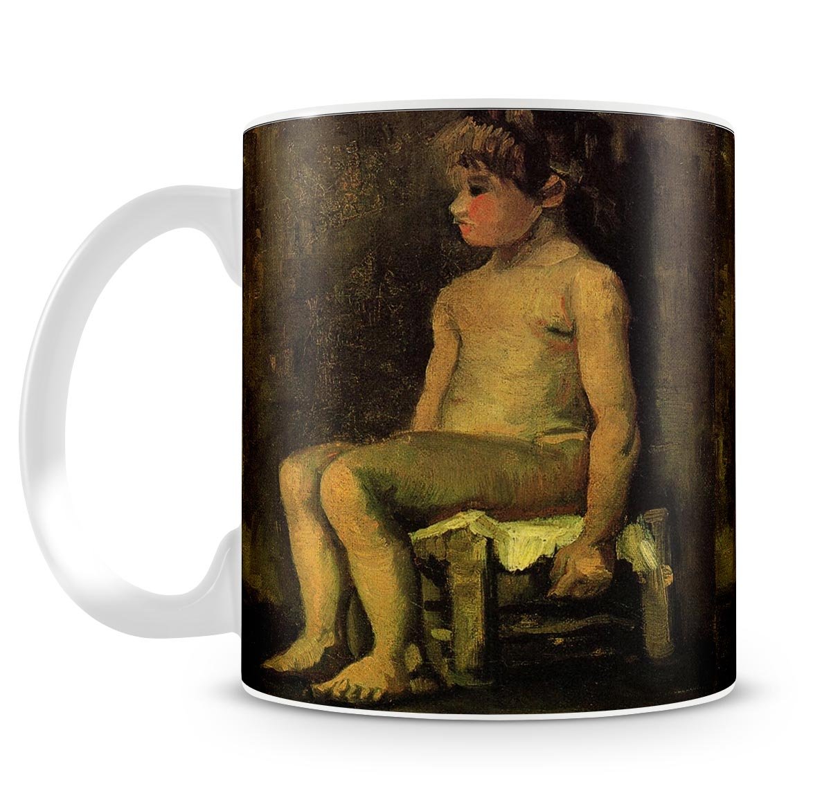 Nude Study of a Little Girl Seated by Van Gogh Mug - Canvas Art Rocks - 4