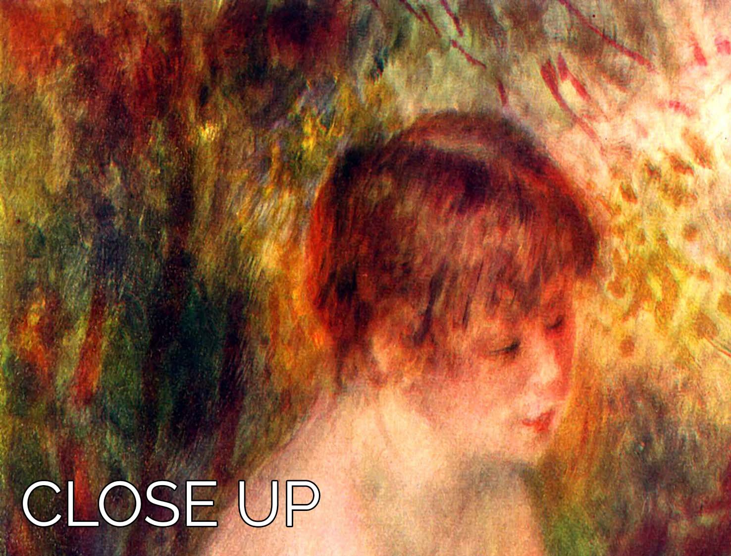 Nude in blue by Renoir 3 Split Panel Canvas Print - Canvas Art Rocks - 3