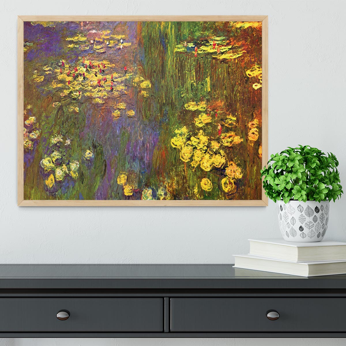 Nympheas water plantes Framed Print - Canvas Art Rocks - 4