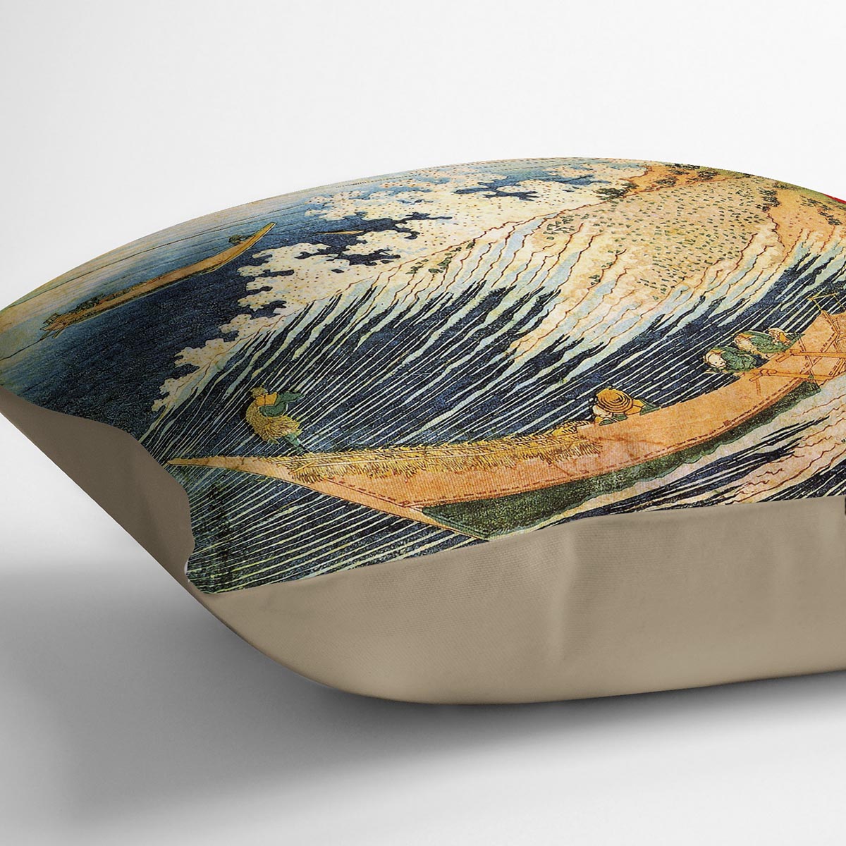 Ocean landscape 2 by Hokusai Cushion