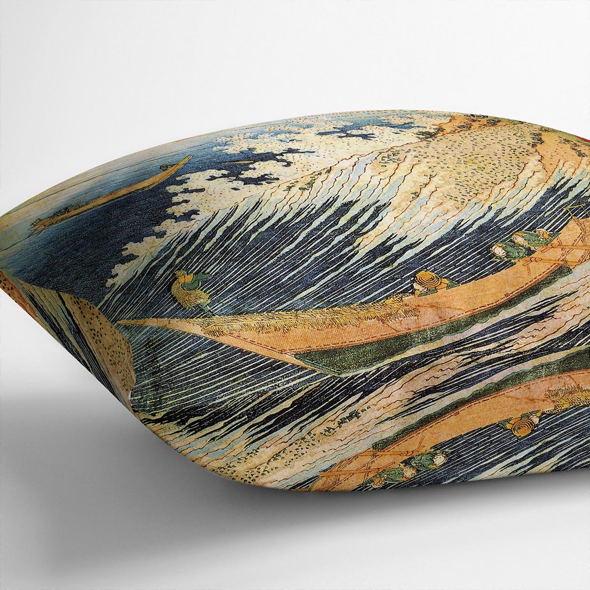 Ocean landscape 2 by Hokusai Cushion