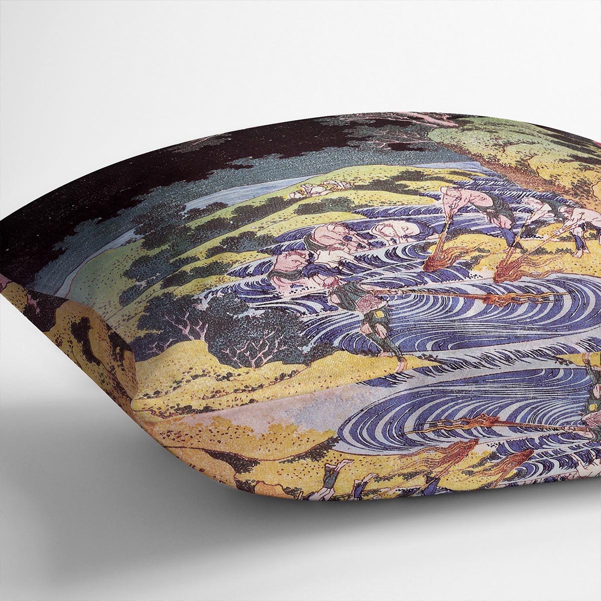 Ocean landscape by Hokusai Cushion