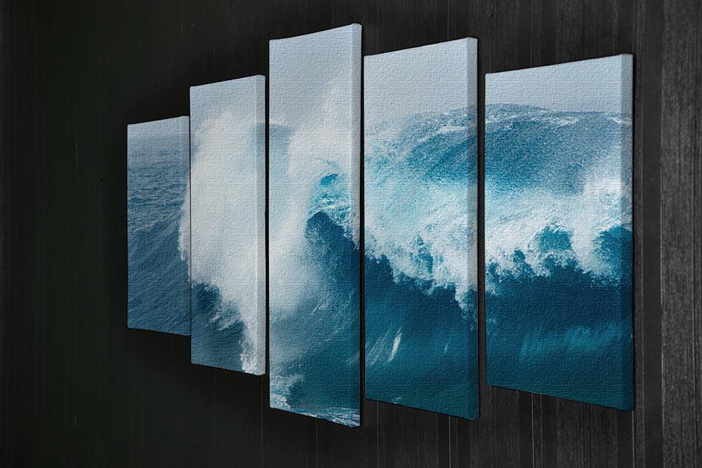 Ocean waves breaking natural 5 Split Panel Canvas - Canvas Art Rocks - 2